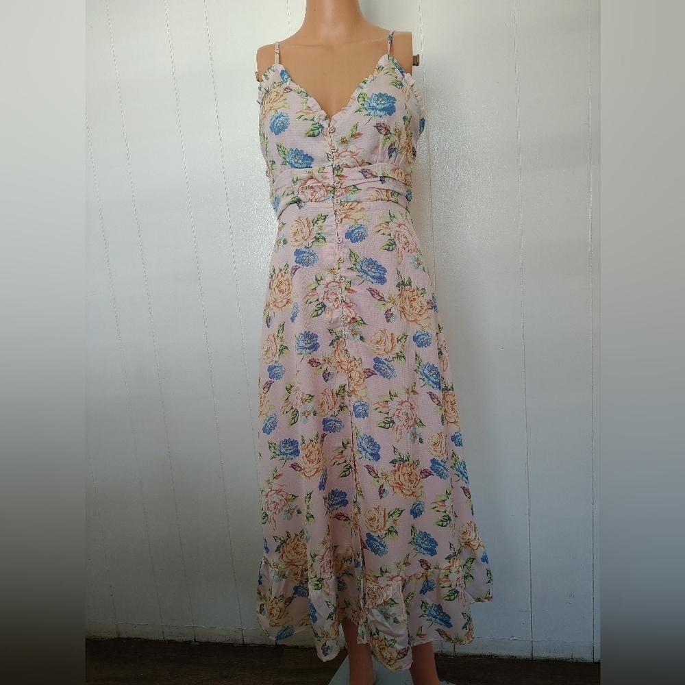 Forever 21 Floral Print Spaghetti Strap Dress Size M